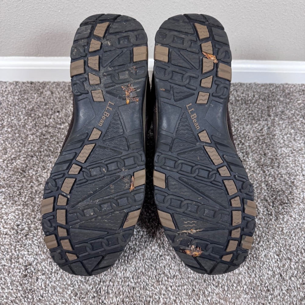 LL Bean Men's Tek 2.5 Primaloft Hiking Brown Suede Triple Strap Boots 12 Wide - Picture 7 of 11